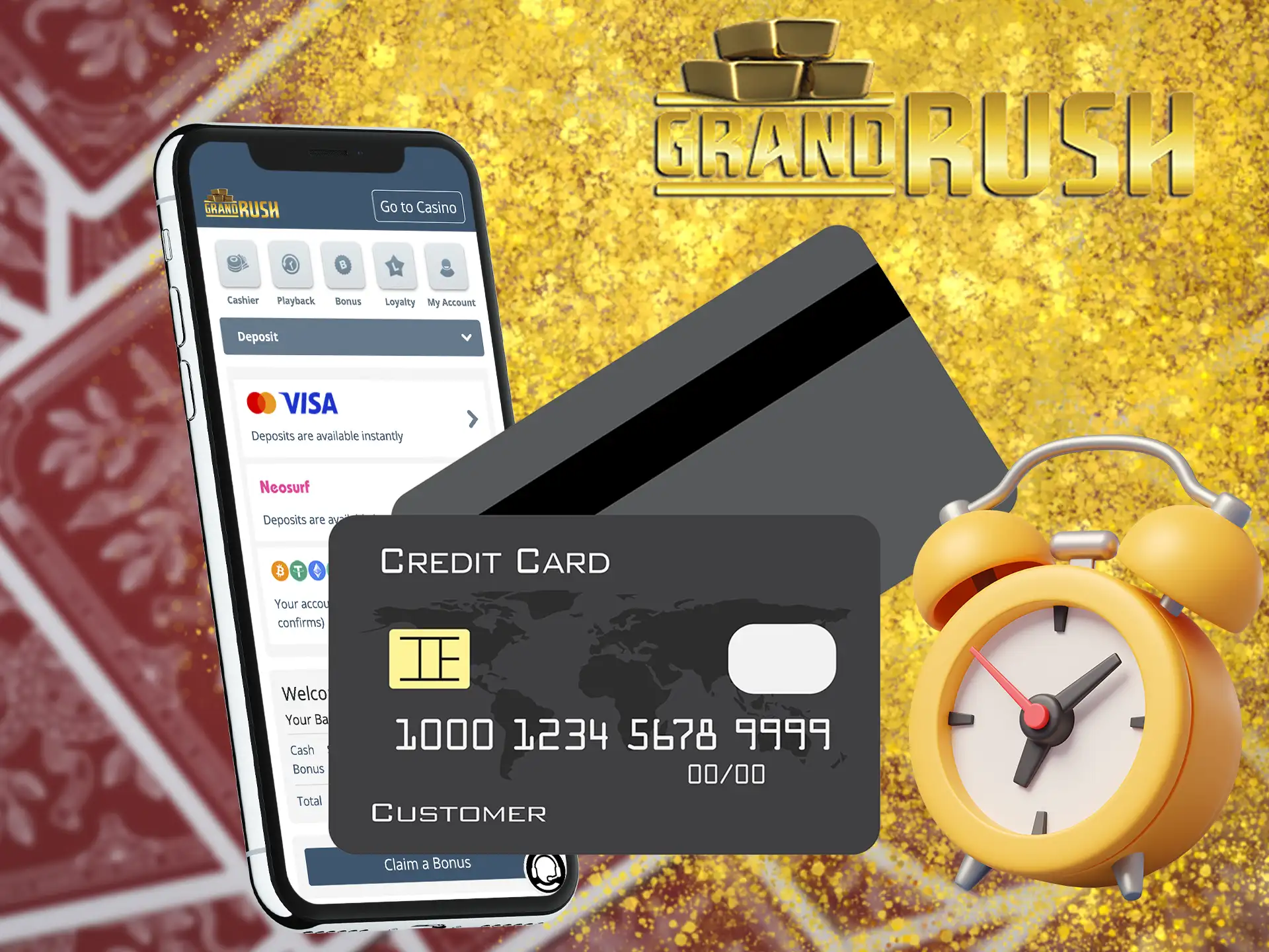 Deposits at Grand Rush Casino in Australia are fast and simple.