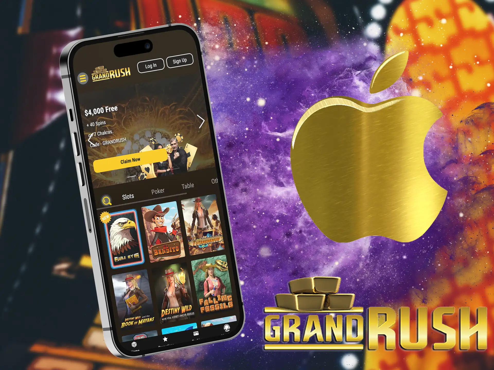 Try the Grand Rush mobile version on all iOS devices.