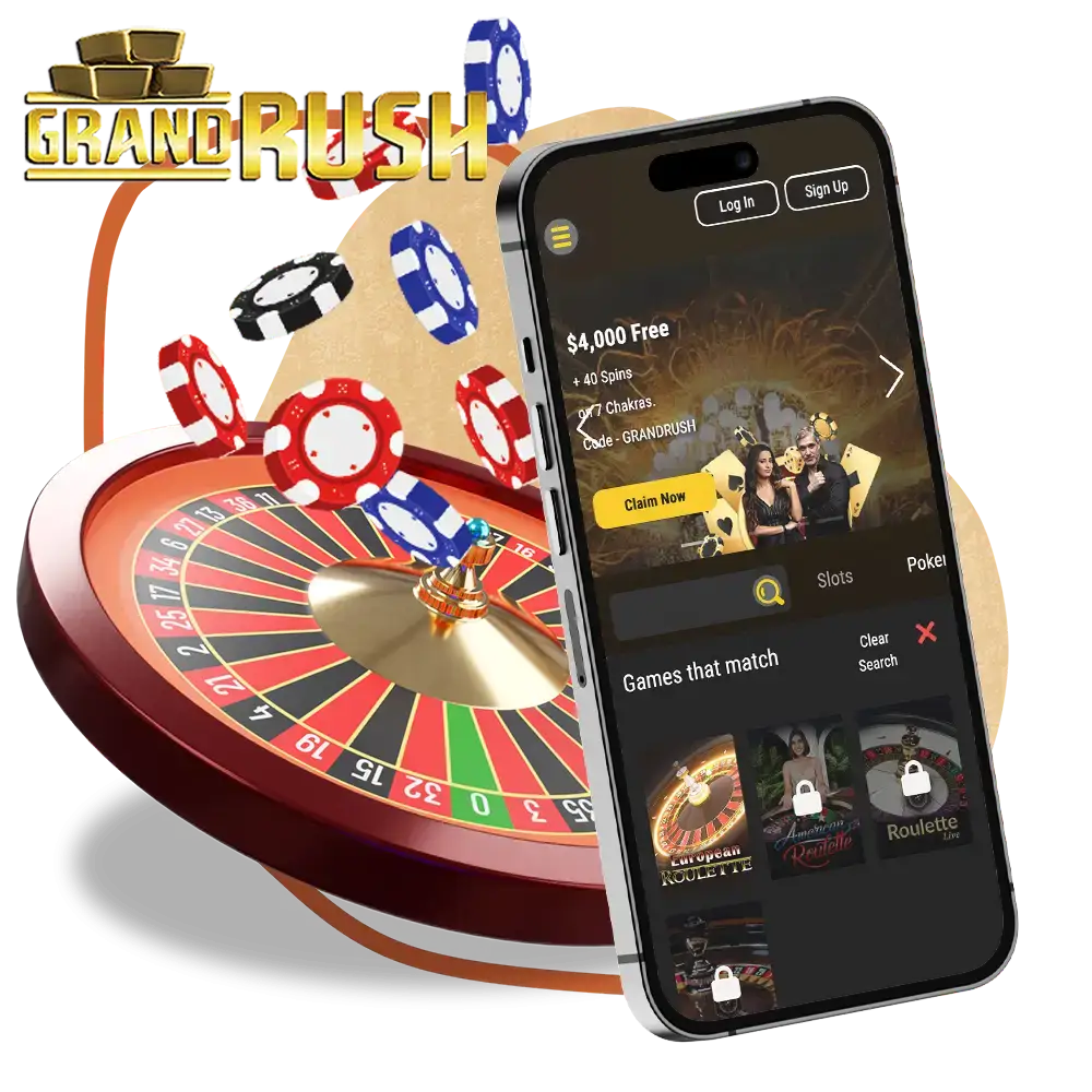 Play different variations of Roulette from Grand Rush casino.