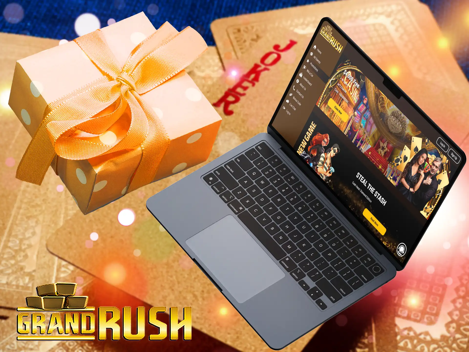 Various bonuses and promotions for jackpot games await you on the Grand Rush casino.